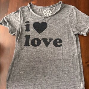 Chaser Gray 'I Love Love' Short Sleeve Tee